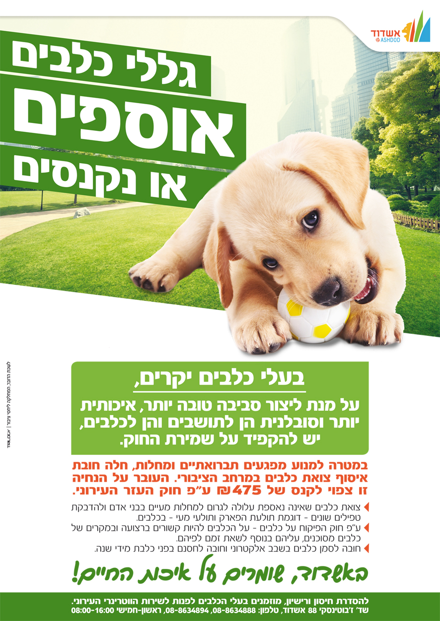 מודעת גללי כלבים
